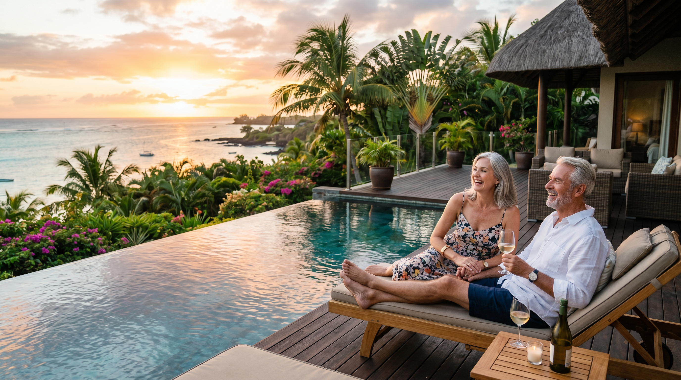 Couple enjoying retirement in Mauritius